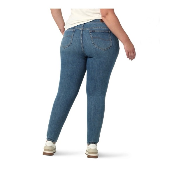 Lee® Women's Plus High Rise Skinny Jean, Size 22W Petite - Picture 3 of 14